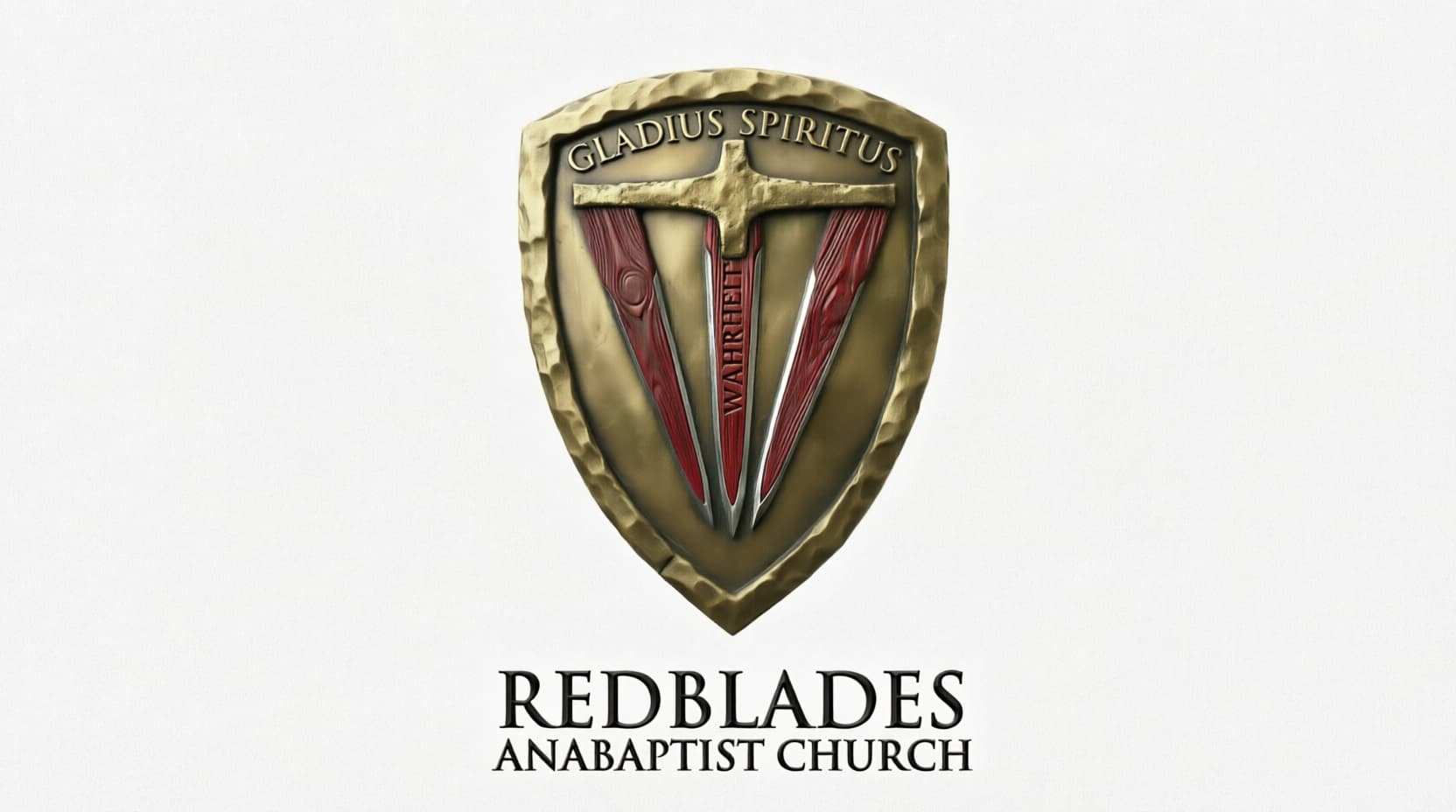 Redblades Anabaptist Church shield — Gladius Spiritus